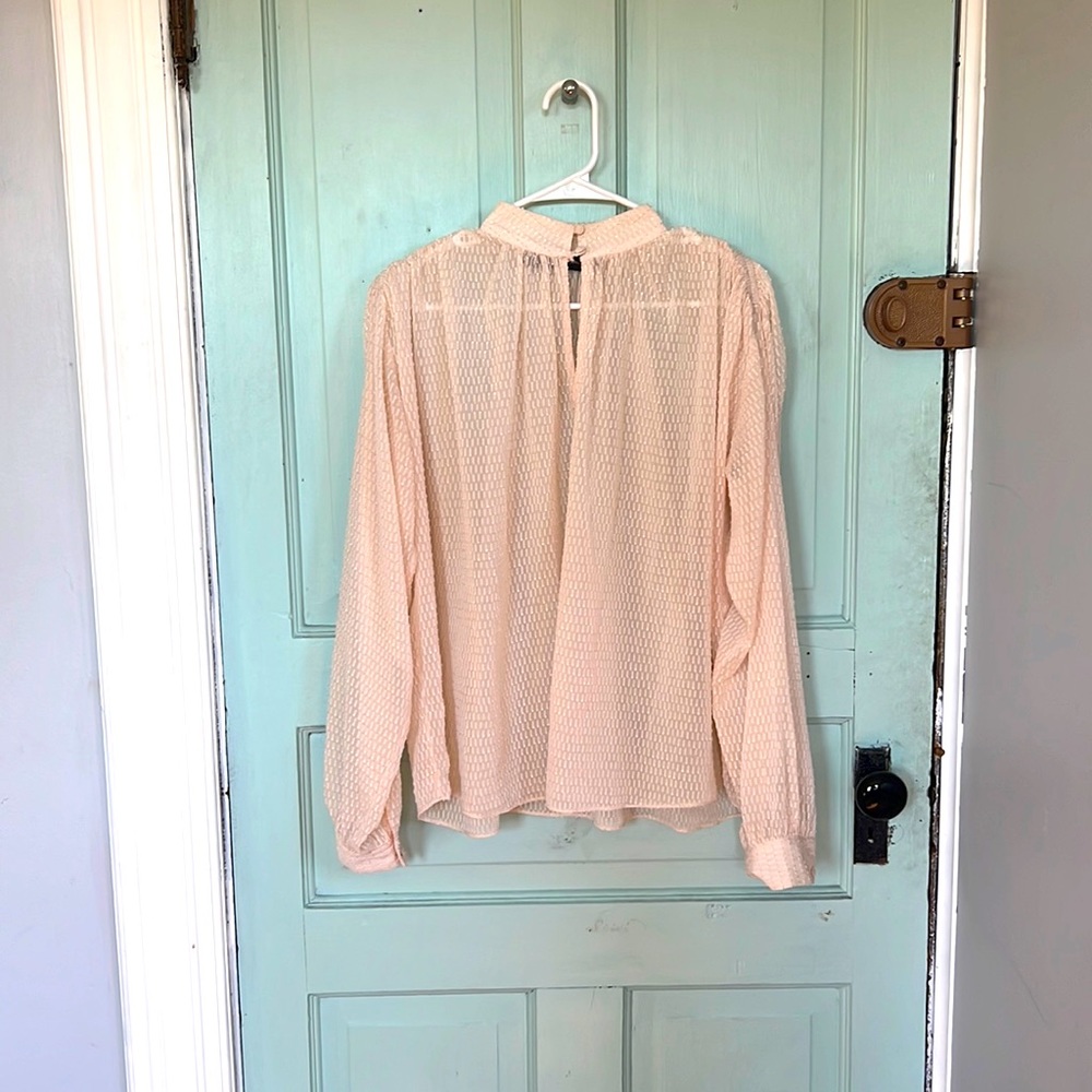 Mock Neck Long Sleeve Blouse (REVOLVE)